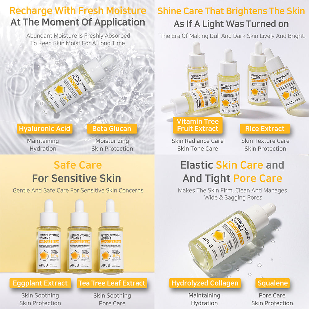 Retinol Vitamin C Vitamin E Ampoule Serum