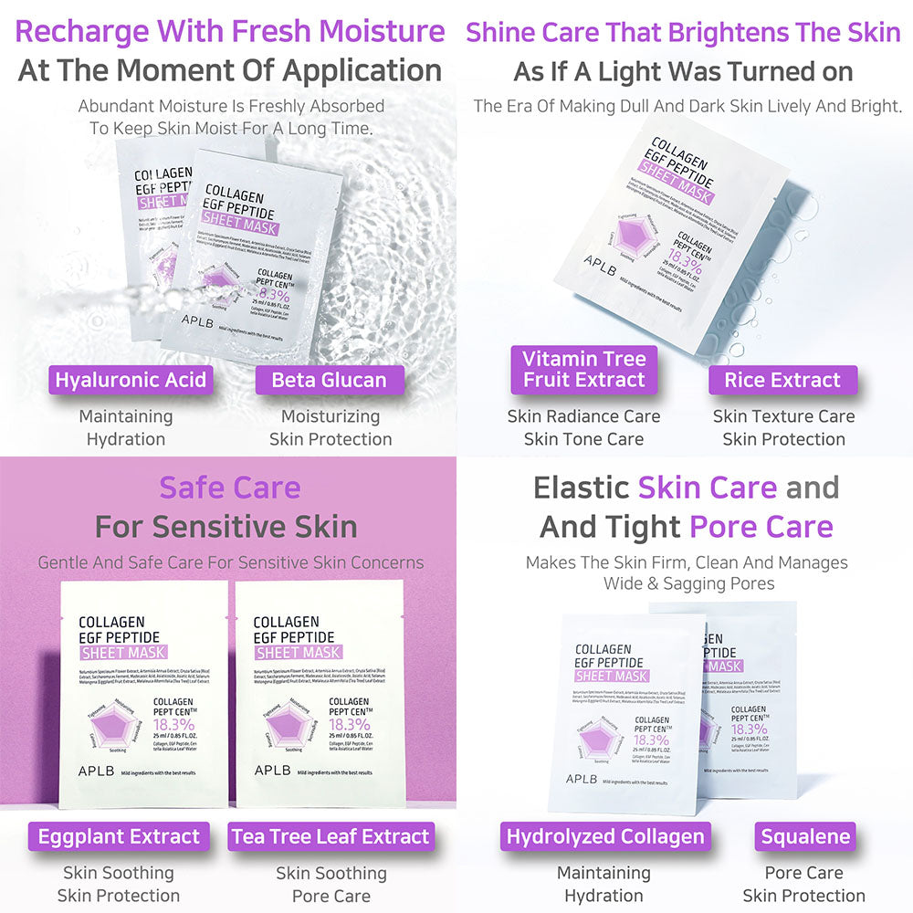 Collagen EGF Peptide Sheet Mask – Μάσκα Σύσφιξης & Ενυδάτωσης