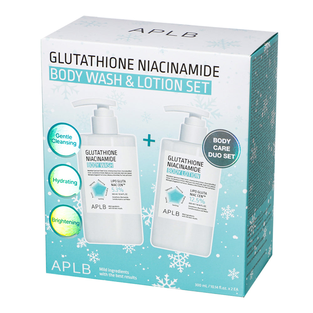 Glutathione Niacinamide Body Wash & Body Lotion Set – Limited Winter Edition