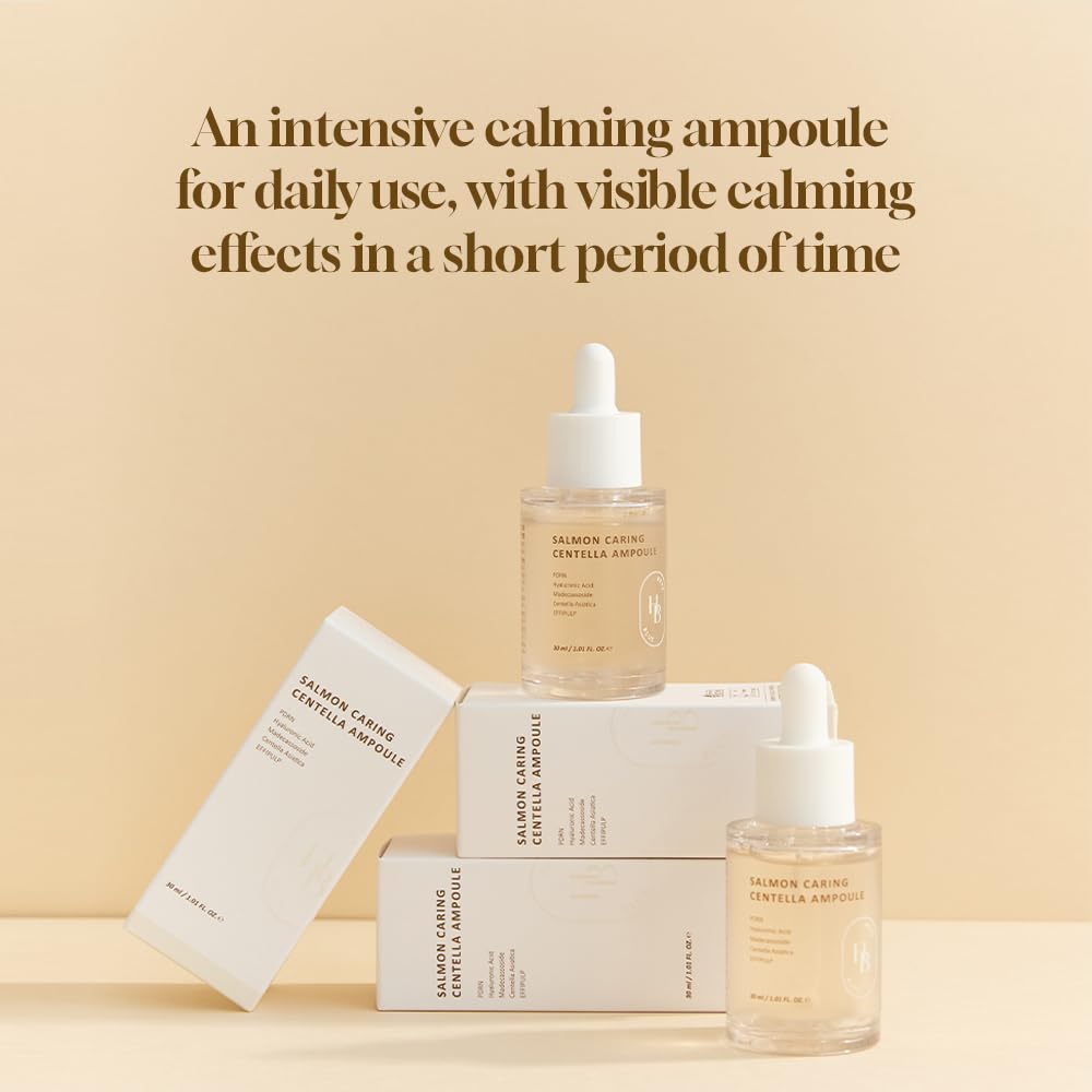 Salmon Caring Centella Ampoule – Εντατικός Καταπραϋντικός Ορός με Εκχύλισμα Σολομού & Centella