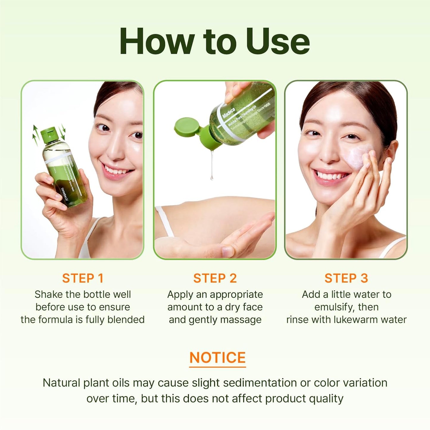 Madeca Matcha Pore Cleansing Oil - Διφασικό Λάδι Καθαρισμού Προσώπου για Βαθύ Καθαρισμό Πόρων