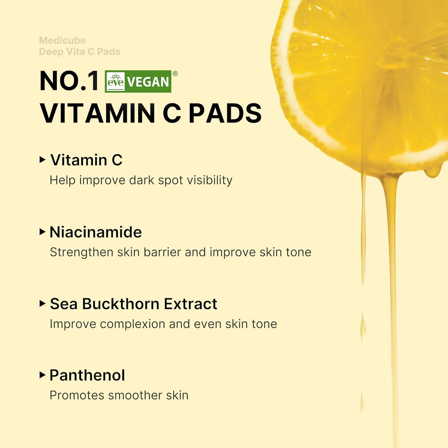 Deep Vita C Pad - Pads βιταμίνης C για λάμψη, ομοιόμορφο τόνο και μείωση δυσχρωμιών