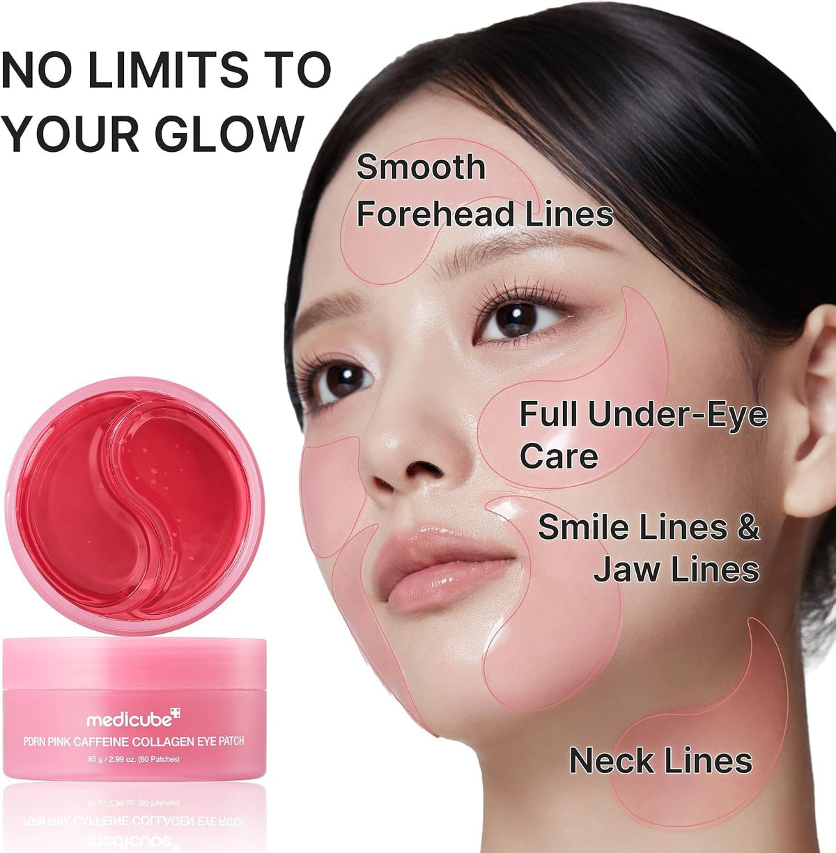 PDRN Pink Caffeine Collagen Eye Patch – Hydrogel Patches Ματιών με PDRN, Καφεΐνη & Κολλαγόνο για Σύσφιξη & Αναζωογόνηση
