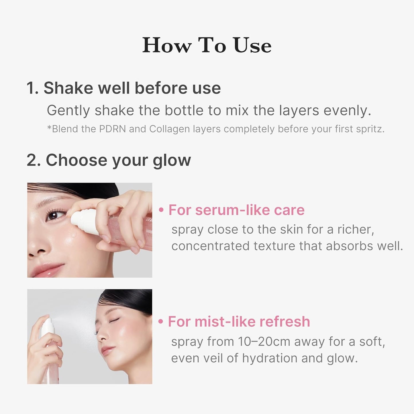 PDRN Pink Collagen Glow Jelly Mist Serum – Serum Mist Προσώπου με PDRN & Κολλαγόνο