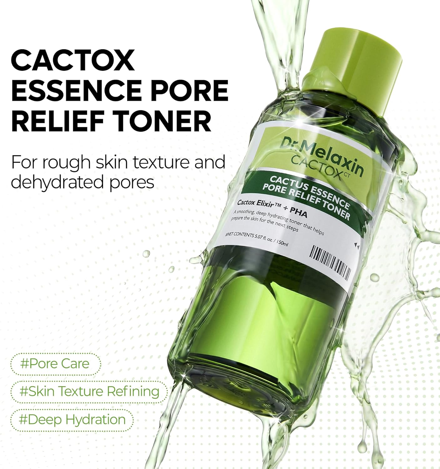 Cactox Cactus Essence Pore Relief Toner - Ενυδατικό Toner με Κάκτο για Σύσφιξη Πόρων & Λείανση Υφής