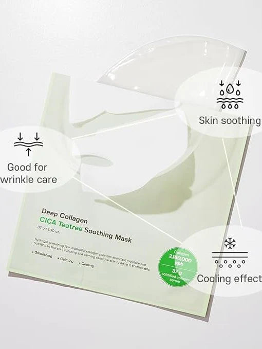 Deep Collagen Cica Teatree Soothing Mask - Gel Μάσκα για καταπράυνση και αντιγήρανση