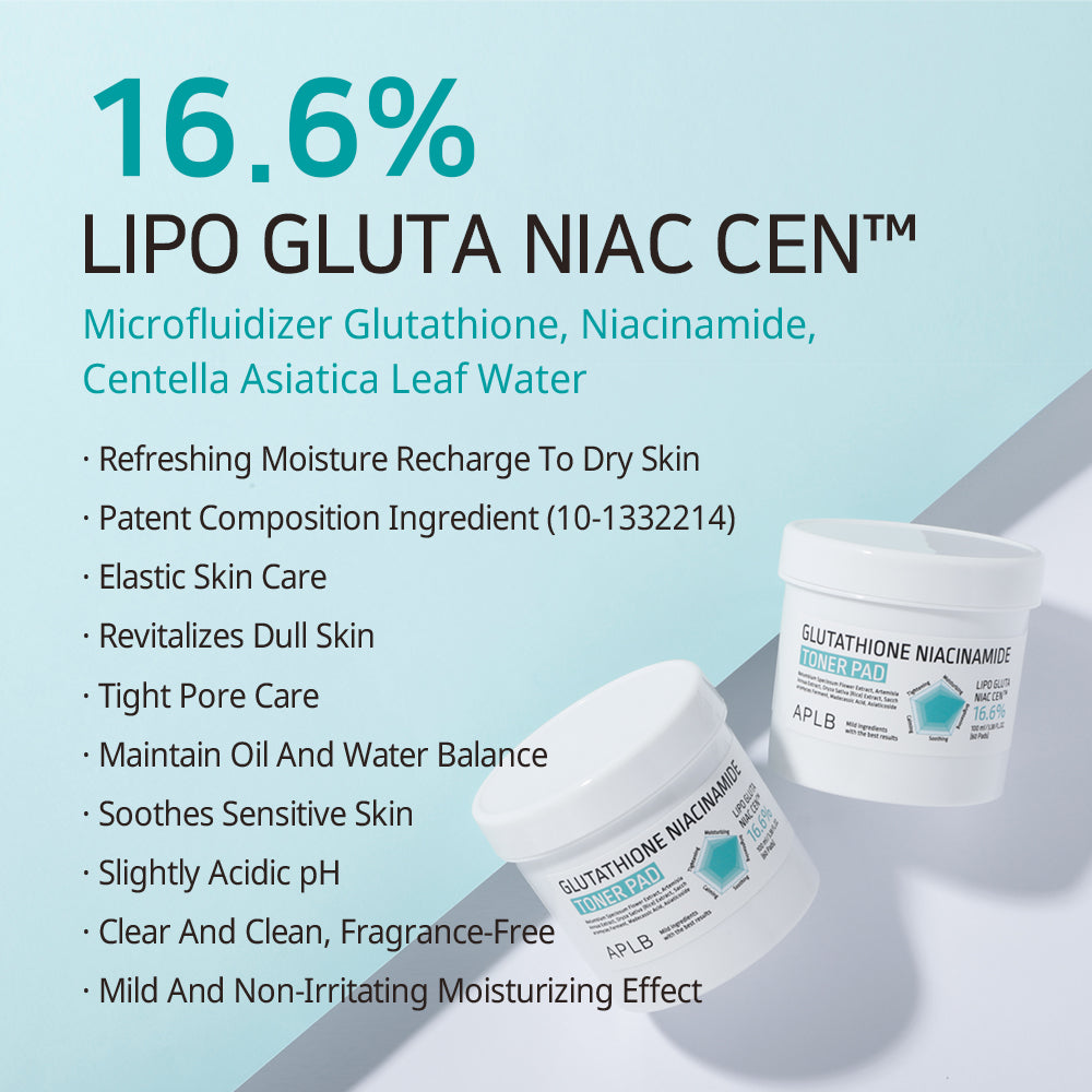 Glutathione Niacinamide Toner Pad - Ενυδατικά pads με Γλουταθειόνη & Νιασιναμίδη