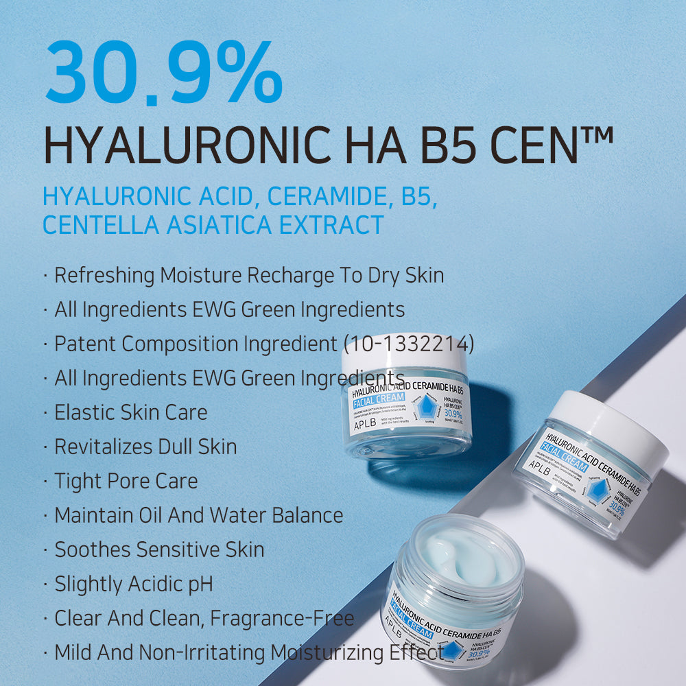 Hyaluronic Acid Ceramide HA B5 Facial Cream - Κρέμα Προσώπου για Βαθιά Ενυδάτωση και Επανόρθωση