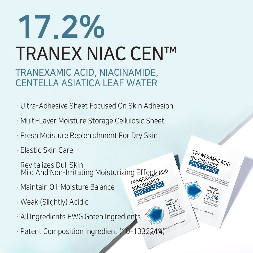 Tranexamic Acid Niacinamide Sheet Mask - Μάσκα Προσώπου για Λάμψη & Ομοιόμορφο Τόνο