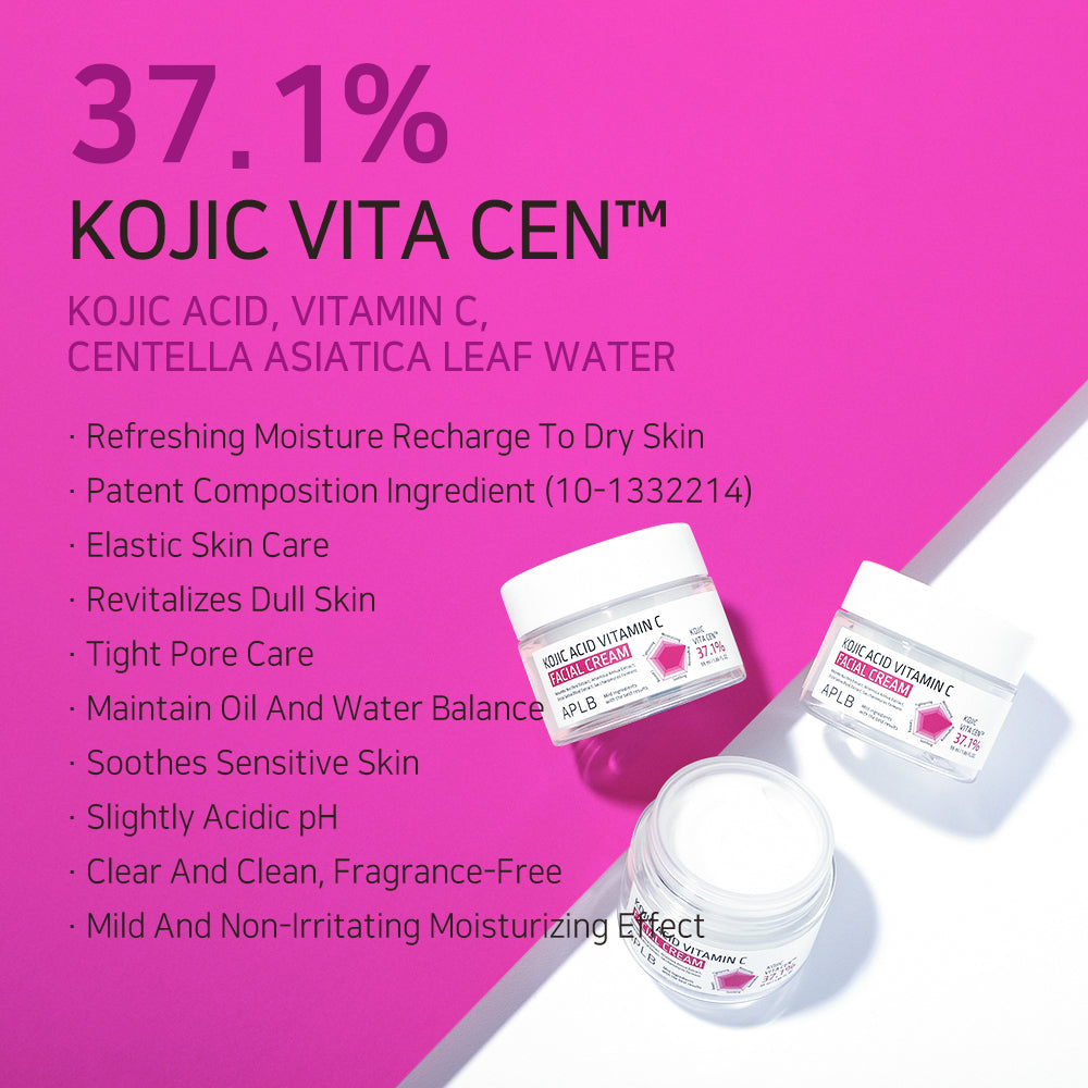 Kojic Acid Vitamin C Facial Cream - Κρέμα Προσώπου για Λάμψη, Δυσχρωμίες και Αντιγήρανση