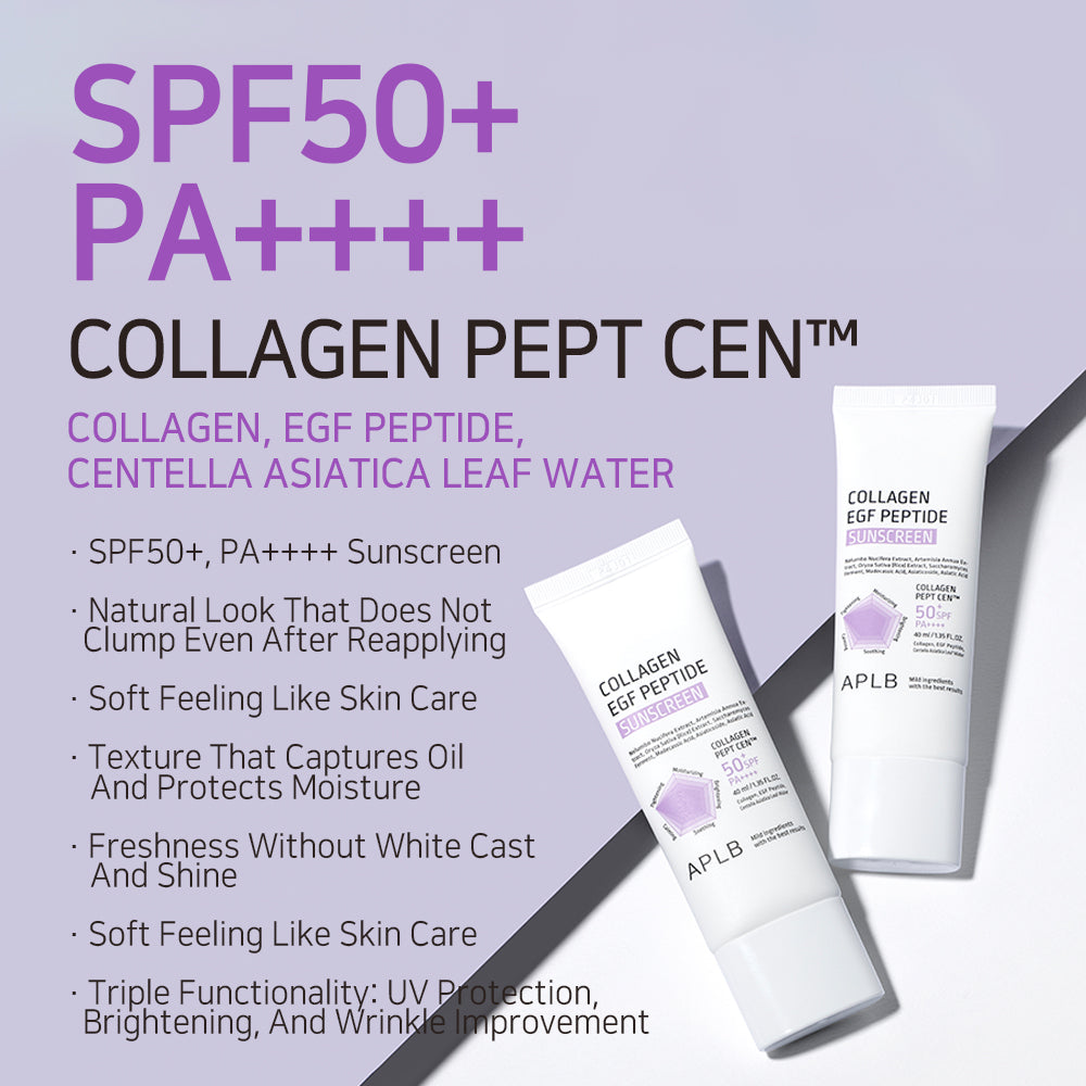 Collagen EGF Peptide Sunscreen SPF50+ PA++++ – Αντηλιακή Κρέμα με Αντιγηραντική Δράση