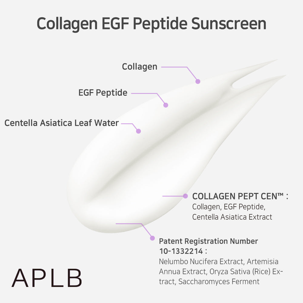 Collagen EGF Peptide Sunscreen SPF50+ PA++++ – Αντηλιακή Κρέμα με Αντιγηραντική Δράση