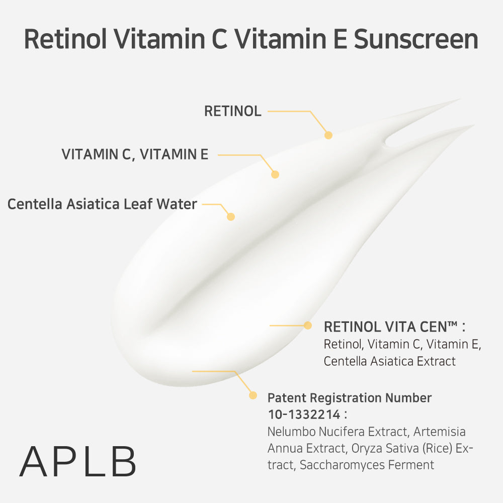 Retinol Vitamin C Vitamin E Sunscreen SPF 50+ PA++++ 
