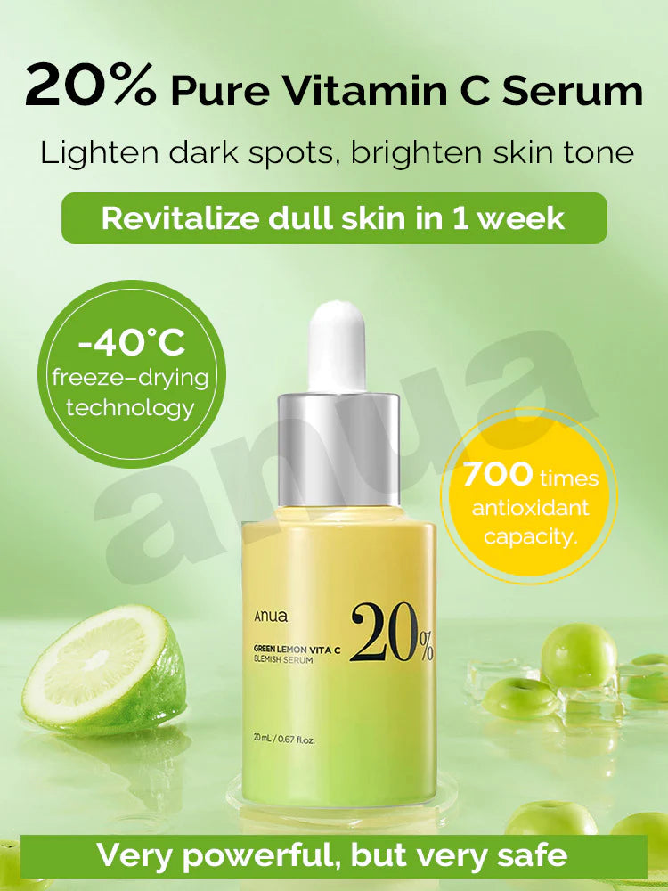 Green Lemon Vita C Blemish Serum - Ορός με βιταμίνη C και φερουλικό για λάμψη