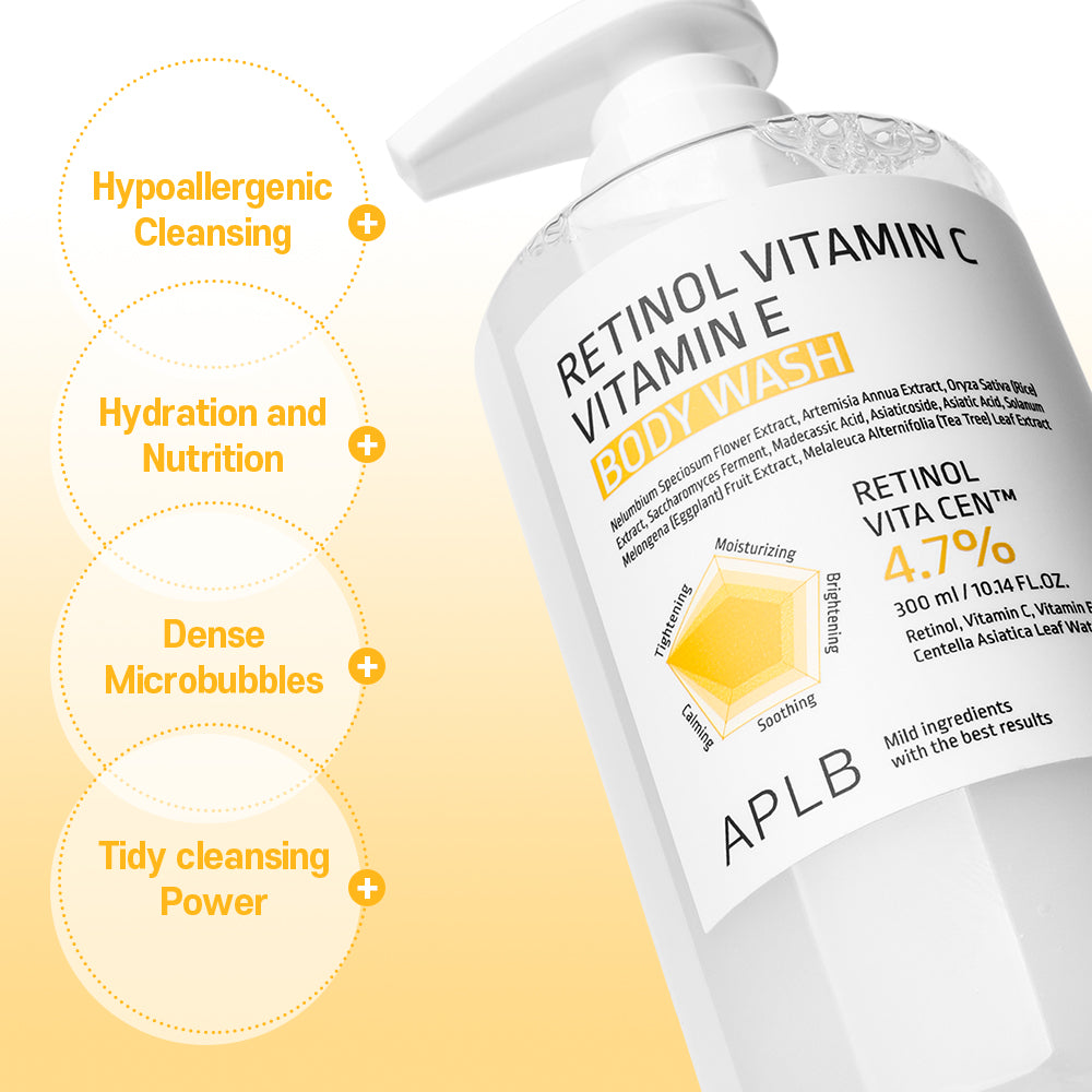Retinol Vitamin C Vitamin E Body Wash - Καθαρισμός & Αναζωογόνηση Σώματος