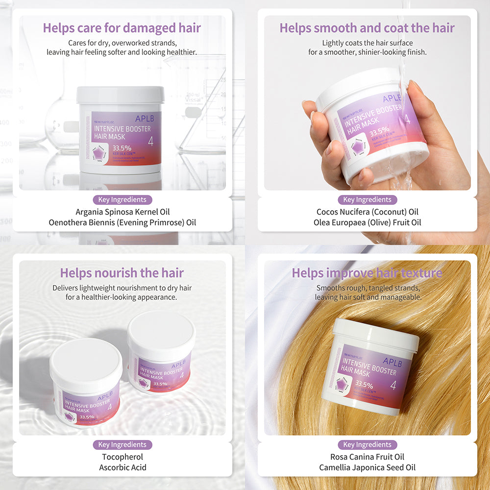 Intensive Booster Hair Mask – Εντατική Μάσκα Επανόρθωσης & Ενδυνάμωσης με Κερατίνη & Πρωτεΐνες Μεταξιού
