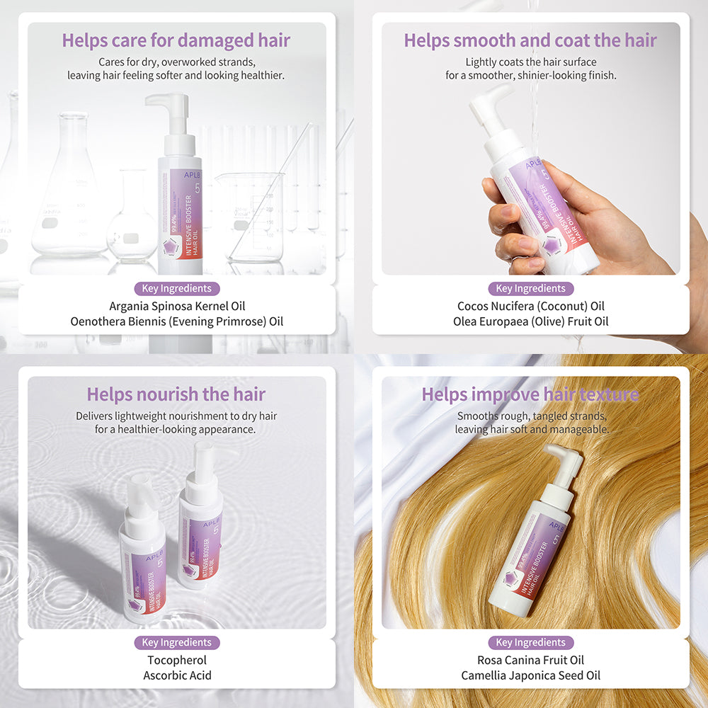 Intensive Booster Hair Oil – Επανορθωτικό & Ενδυναμωτικό Λάδι Μαλλιών με Κερατίνη & Πρωτεΐνες Μεταξιού