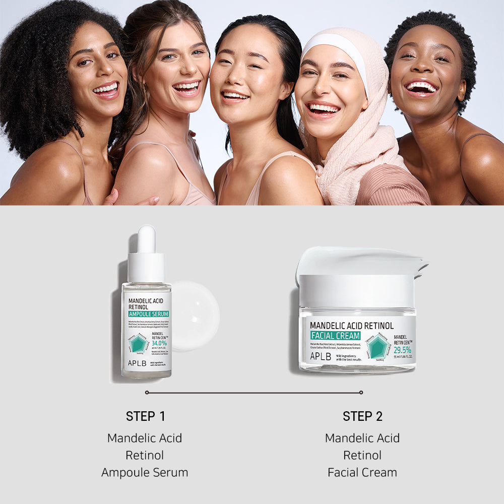 Mandelic Acid Retinol Facial Cream – Αντιγηραντική & Ενυδατική Κρέμα Προσώπου με Μανδελικό Οξύ και Ρετινόλη