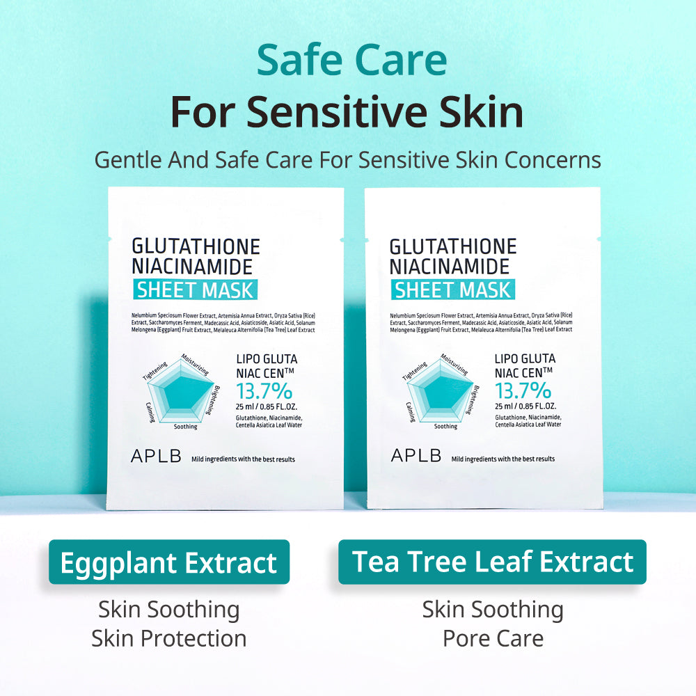 Glutathione Niacinamide Sheet Mask - Μάσκα λάμψης και βαθιάς ενυδάτωσης