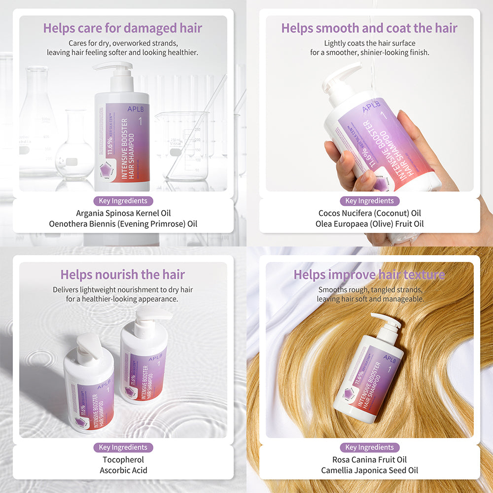 Intensive Booster Hair Shampoo – Ενδυναμωτικό Σαμπουάν Επανόρθωσης με Κερατίνη & Πρωτεΐνες Μεταξιού