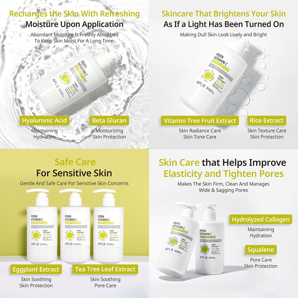 PDRN Vitamin C Body Lotion – Ενυδατική Λοσιόν Σώματος για Λάμψη & Θρέψη
