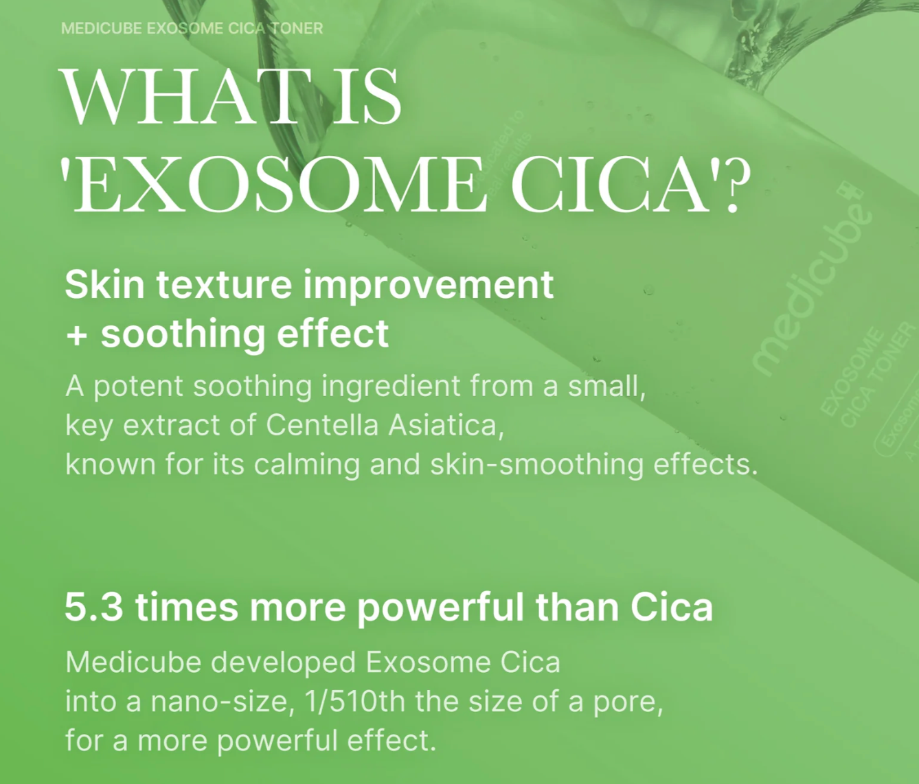 Exosome CICA Toner - Καταπραϋντικό Toner καθημερινής χρήσης