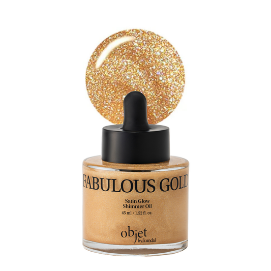 OBJET by Kundal Satin Glow Shimmer Oil Fabulous Gold – Shimmer Oil Σώματος