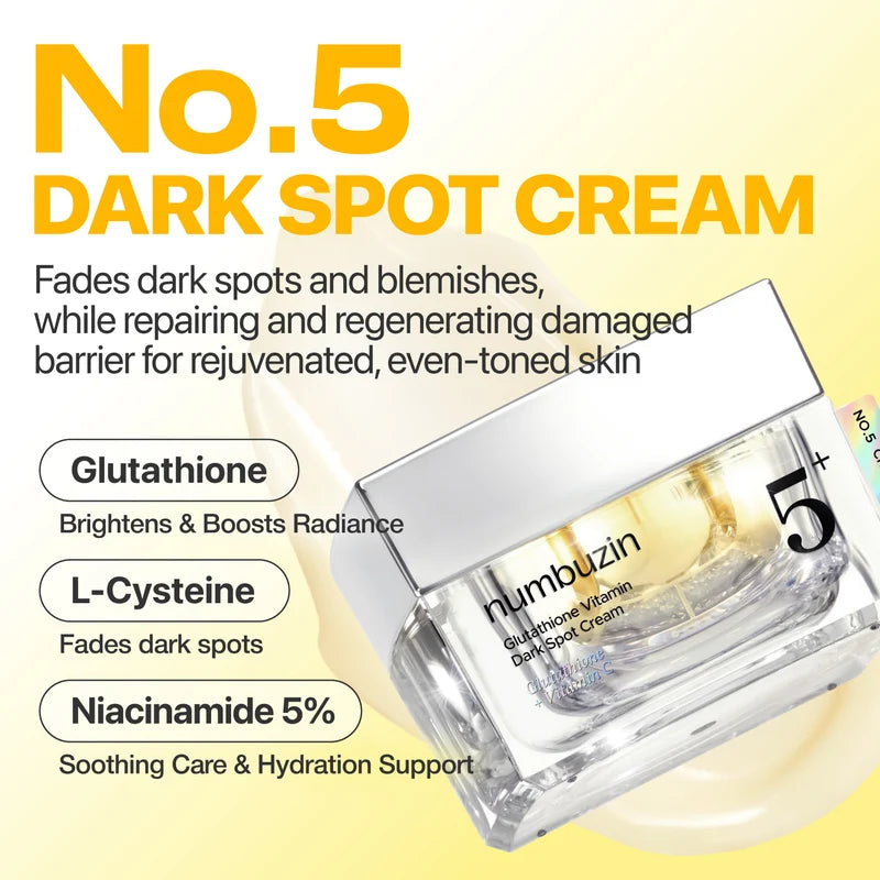 No.5 Vitamin Glutathione Dark Spot Laser Cream – Κρέμα Προσώπου για Δυσχρωμίες με Γλουταθειόνη, Βιταμίνη C & Τρανεξαμικό Οξύ