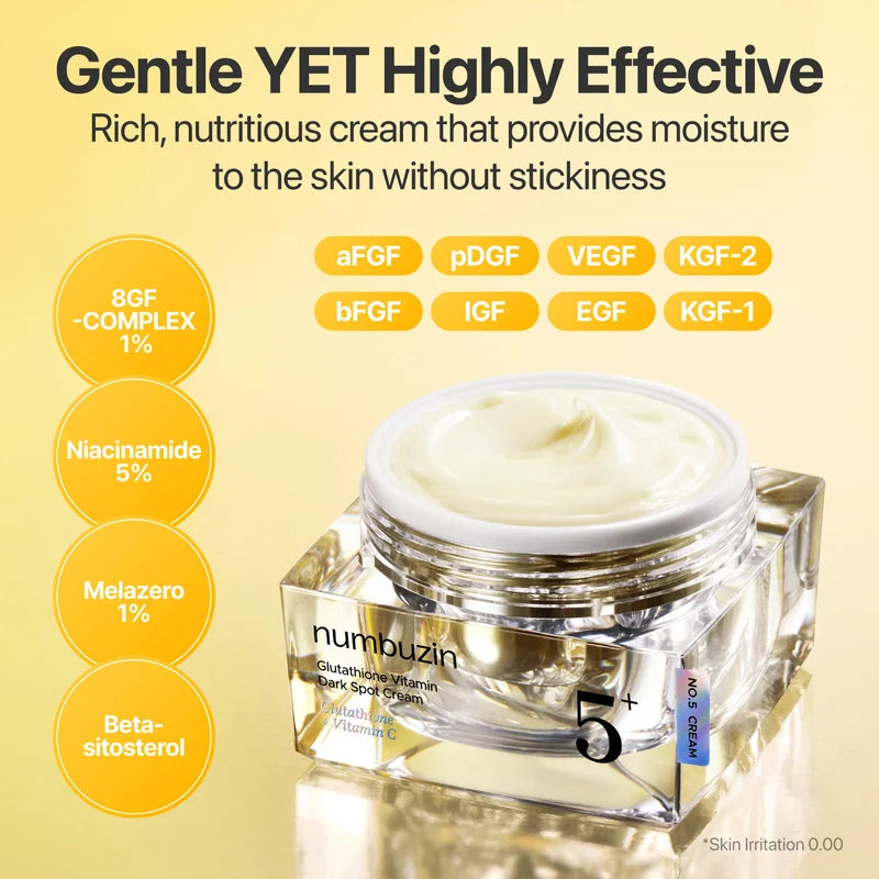 No.5 Vitamin Glutathione Dark Spot Laser Cream – Κρέμα Προσώπου για Δυσχρωμίες με Γλουταθειόνη, Βιταμίνη C & Τρανεξαμικό Οξύ