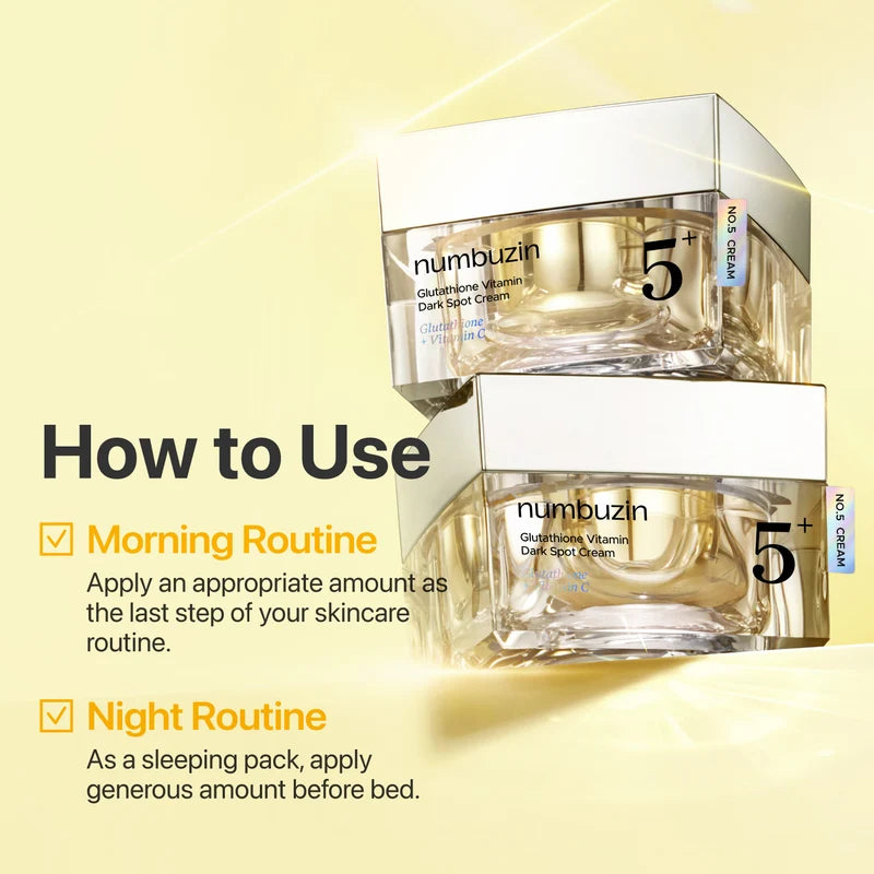 No.5 Vitamin Glutathione Dark Spot Laser Cream – Κρέμα Προσώπου για Δυσχρωμίες με Γλουταθειόνη, Βιταμίνη C & Τρανεξαμικό Οξύ