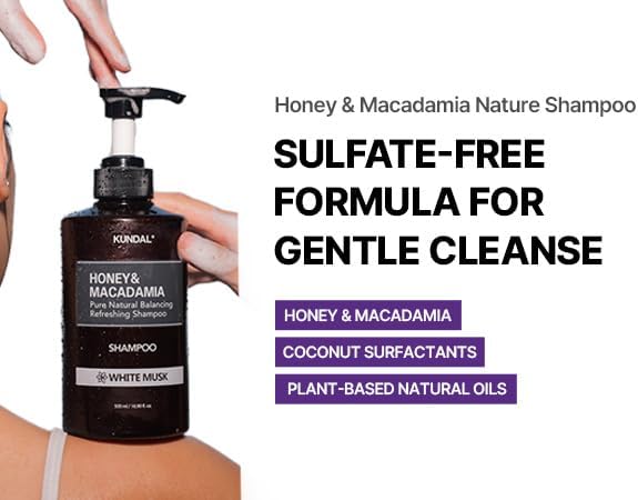 Honey & Macadamia Natural Shampoo Baby Powder - Σαμπουάν Ενυδάτωσης & Λάμψης