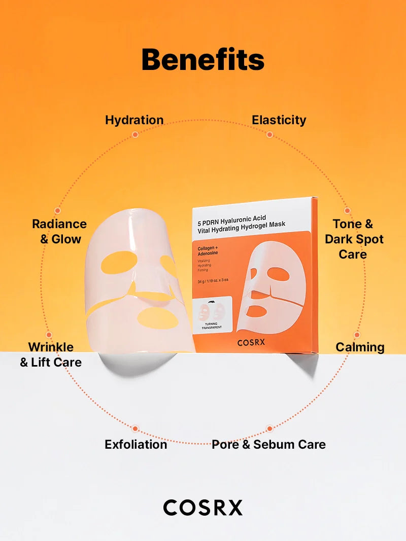5 PDRN Hyaluronic Acid Vital Hydrating Hydrogel Mask