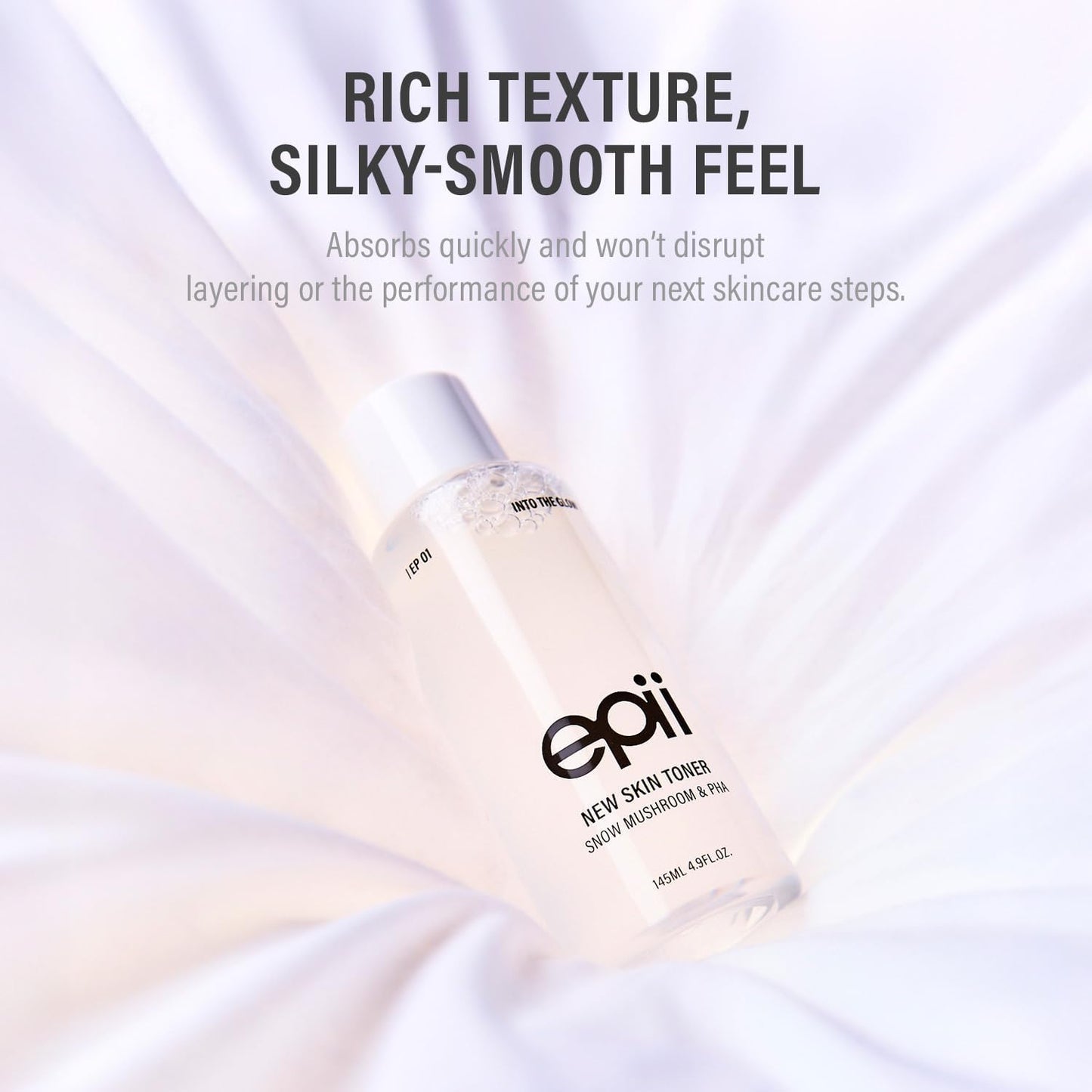New Skin Toner – Ενυδατικό & Ήπια Απολεπιστικό Toner Λάμψης με 5% PHA, Snow Mushroom & Υαλουρονικό Οξύ