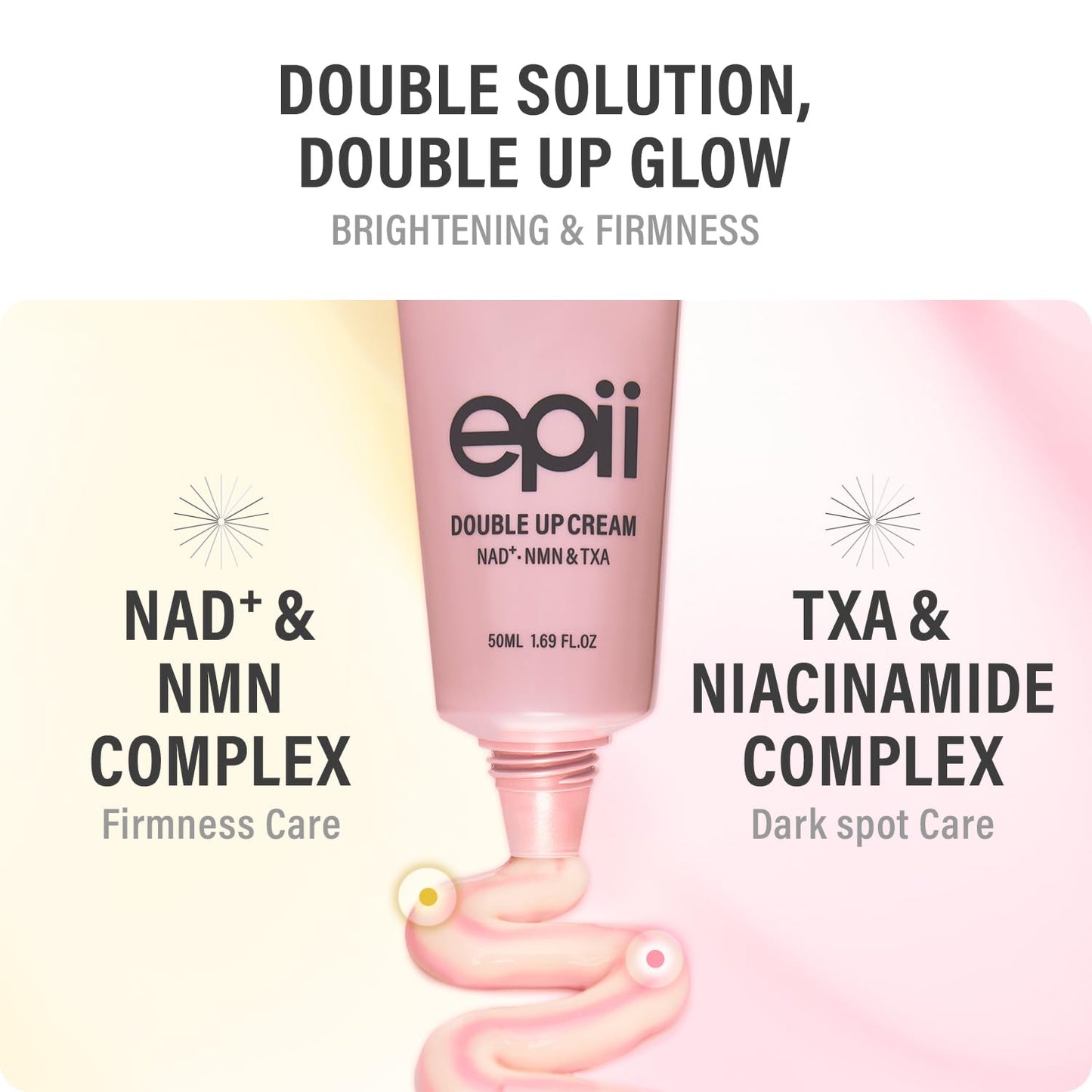 Double Up Cream NAD+ / TXA – Διπλή Κρέμα Προσώπου για Σύσφιξη, Λάμψη & Πανάδες με NAD+, NMN, TXA & 15% Squalane