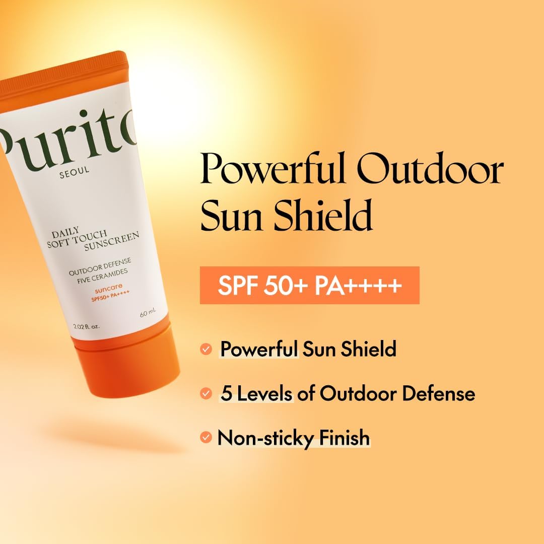 Daily Soft Touch Sunscreen SPF50+ PA++++ - Αντηλιακή Κρέμα Προσώπου με Κεραμίδια & Centella για Καθημερινή Προστασία