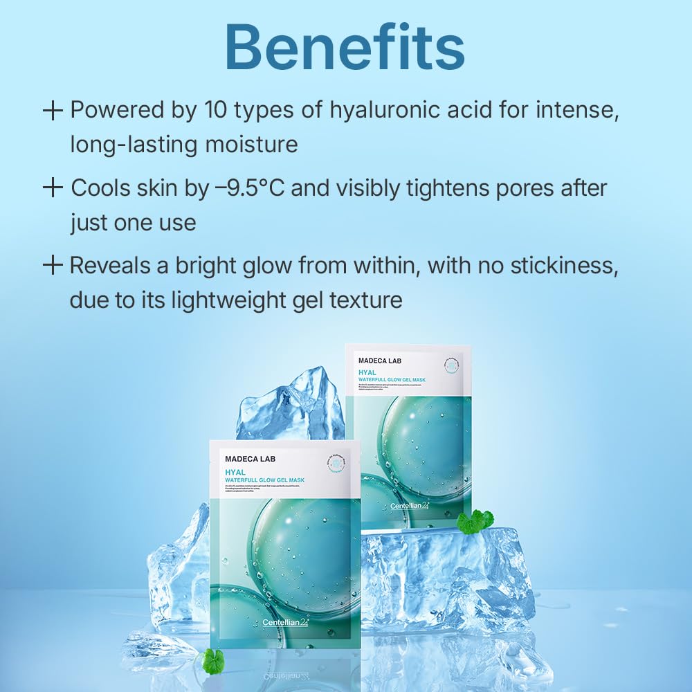 Hyal Waterfull Glow Gel Mask - Ενυδατική Hydrogel Μάσκα Λάμψης με 10 Τύπους Υαλουρονικού Οξέος