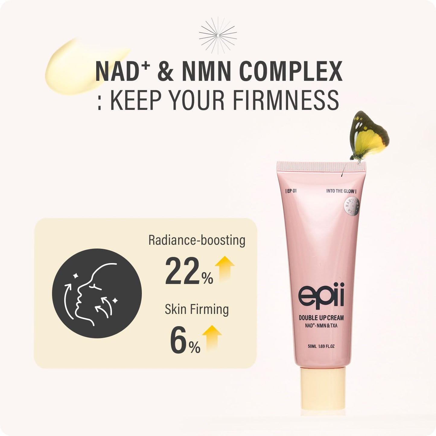 Double Up Cream NAD+ / TXA – Διπλή Κρέμα Προσώπου για Σύσφιξη, Λάμψη & Πανάδες με NAD+, NMN, TXA & 15% Squalane