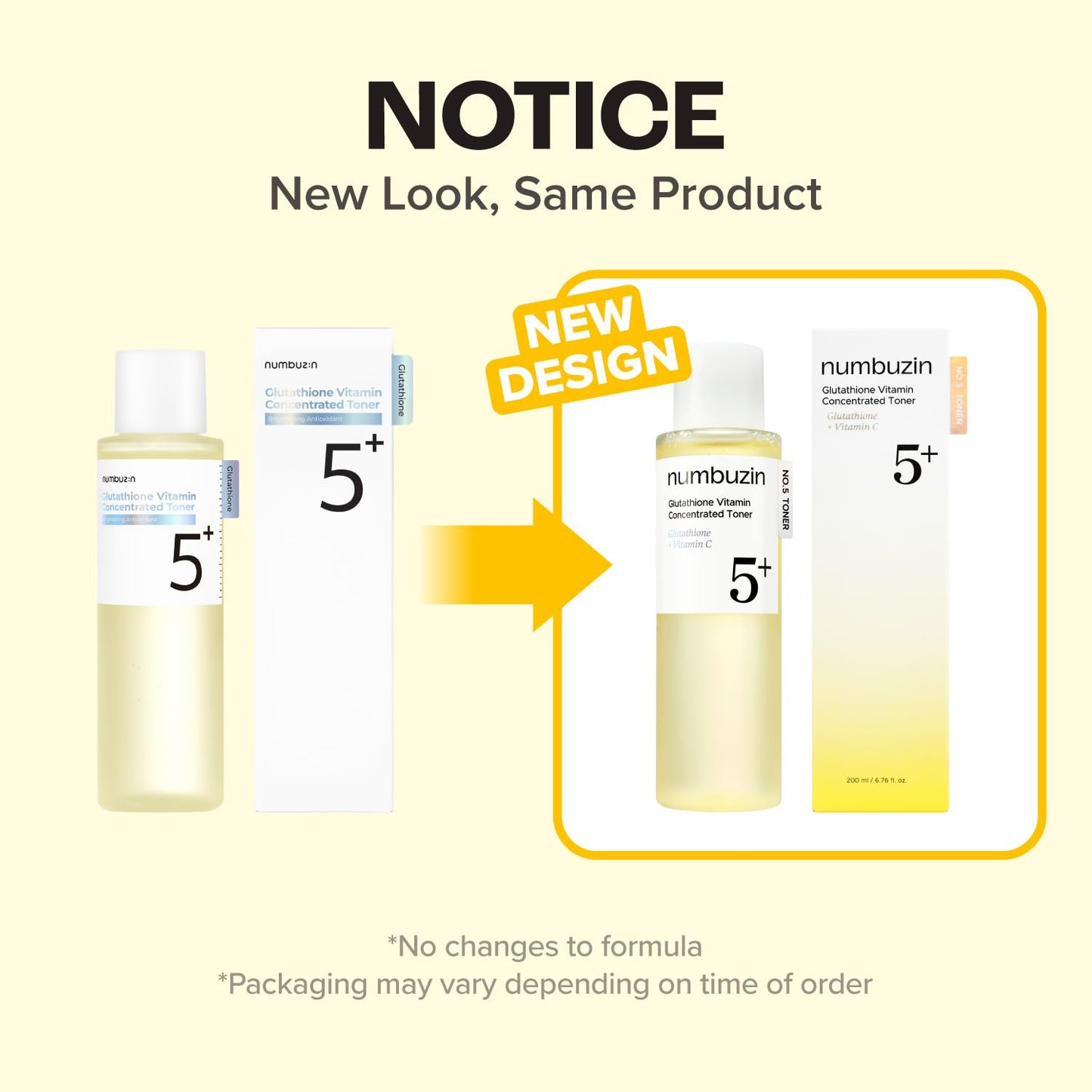 No.5+ Glutathione Vitamin Concentrated Toner