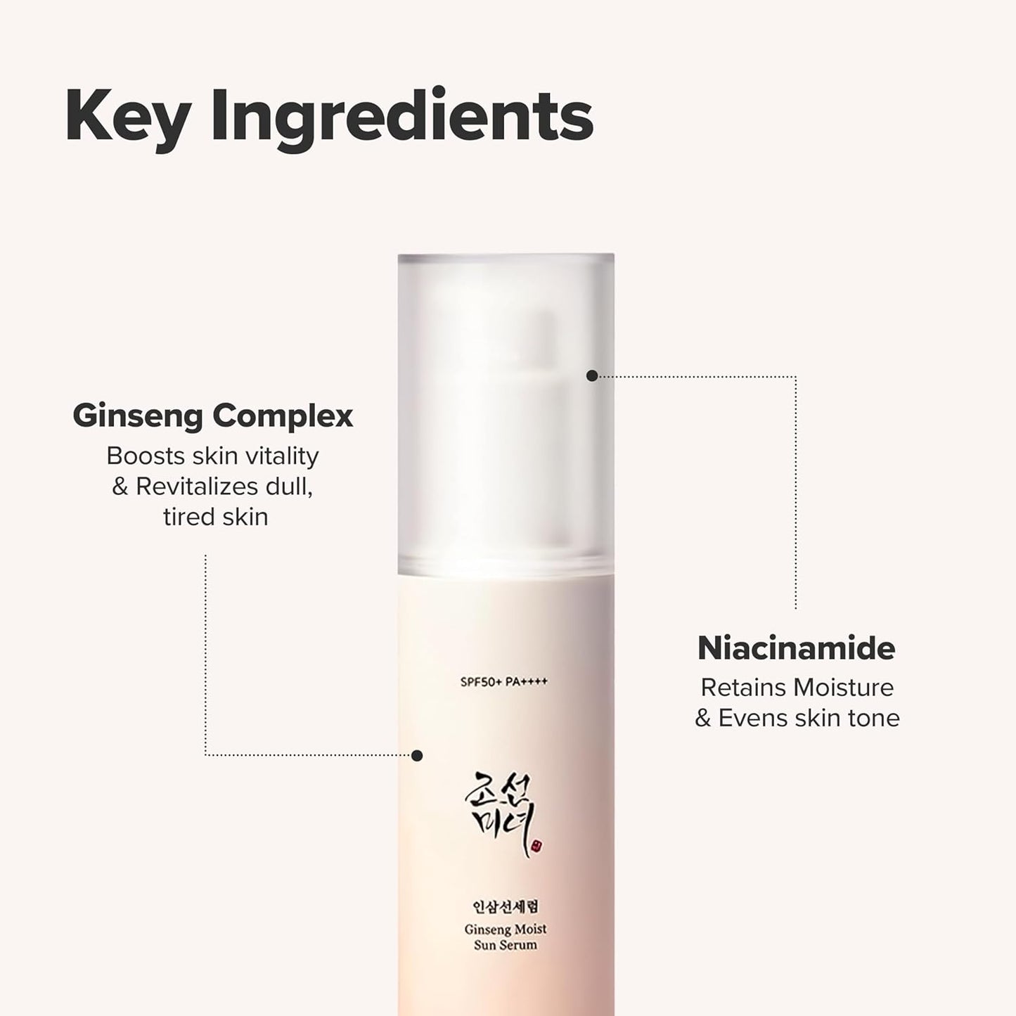 Ginseng Moist Sun Serum SPF50+ - Αντηλιακός ορός με τζινσενγκ