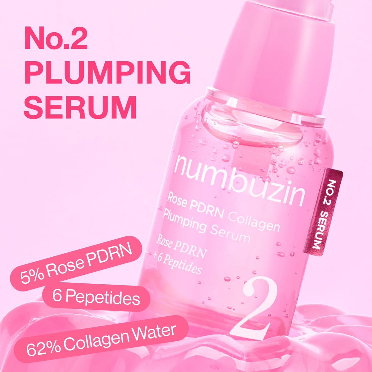 No.2 Rose PDRN Collagen Plumping Serum