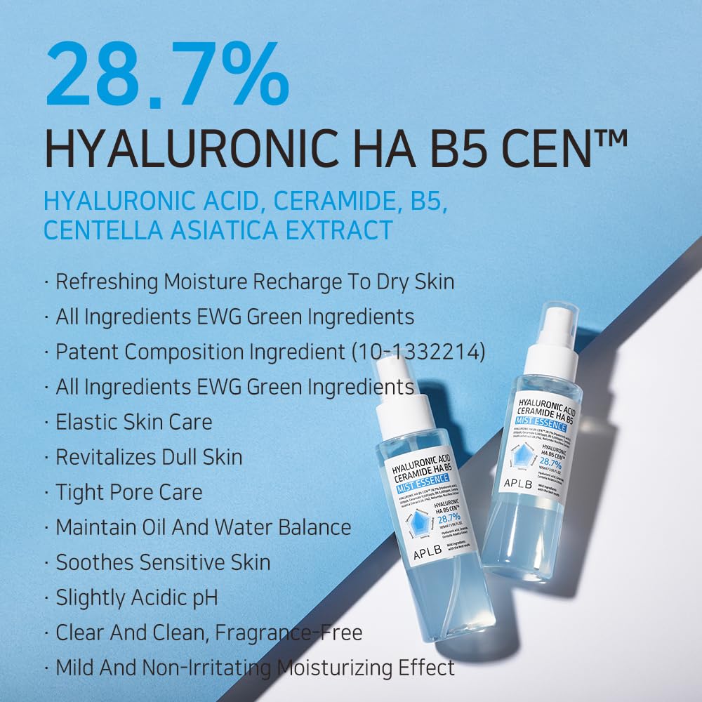 Hyaluronic Acid Ceramide HA B5 Mist Essence – Ενυδατικό & Καταπραϋντικό Mist Προσώπου με Υαλουρονικό Οξύ, Κεραμίδια & Πανθενόλη
