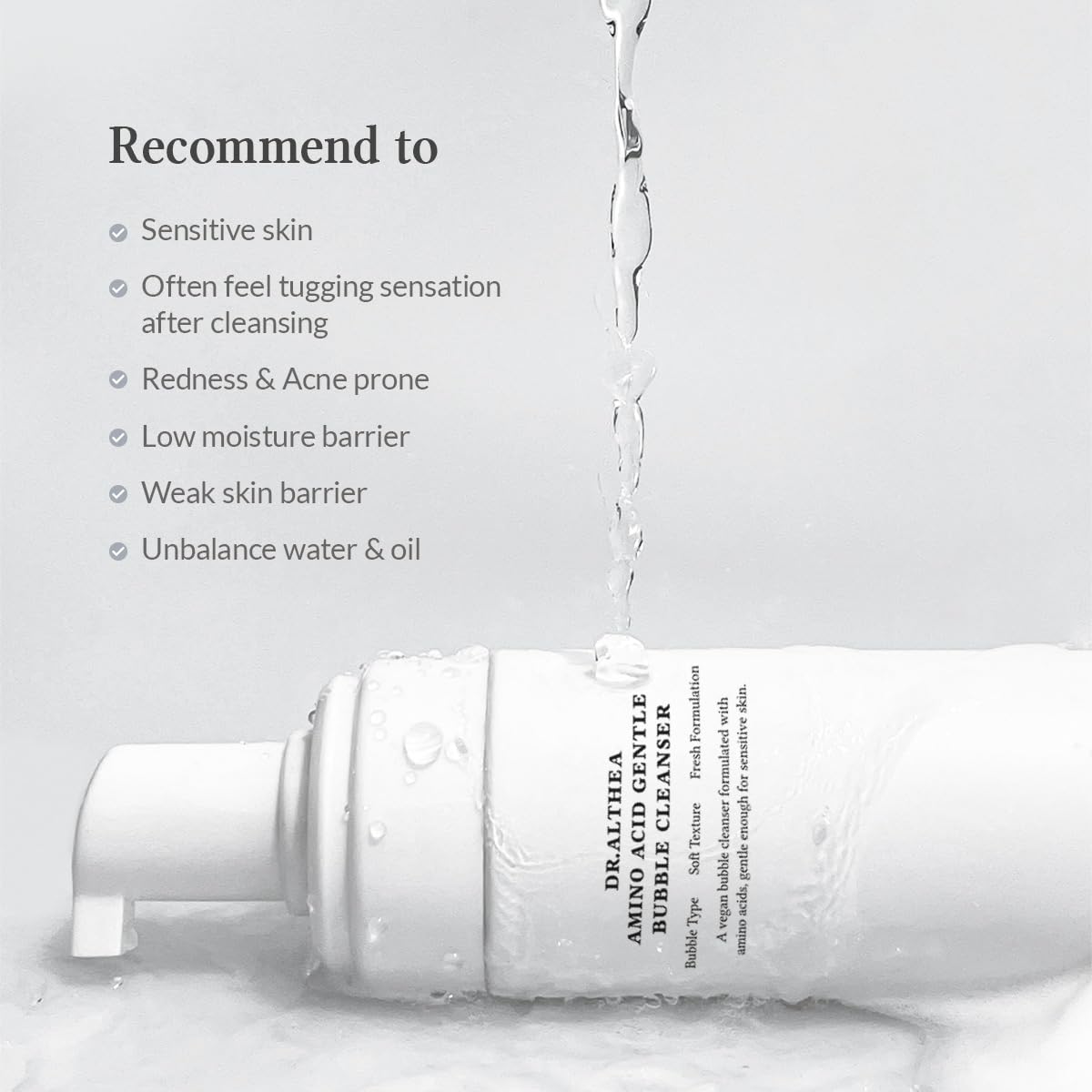 Amino Acid Gentle Bubble Cleanser – Απαλός Αφρώδης Καθαρισμός Προσώπου με Αμινοξέα για Ενυδάτωση & Προστασία του Δερματικού Φραγμού