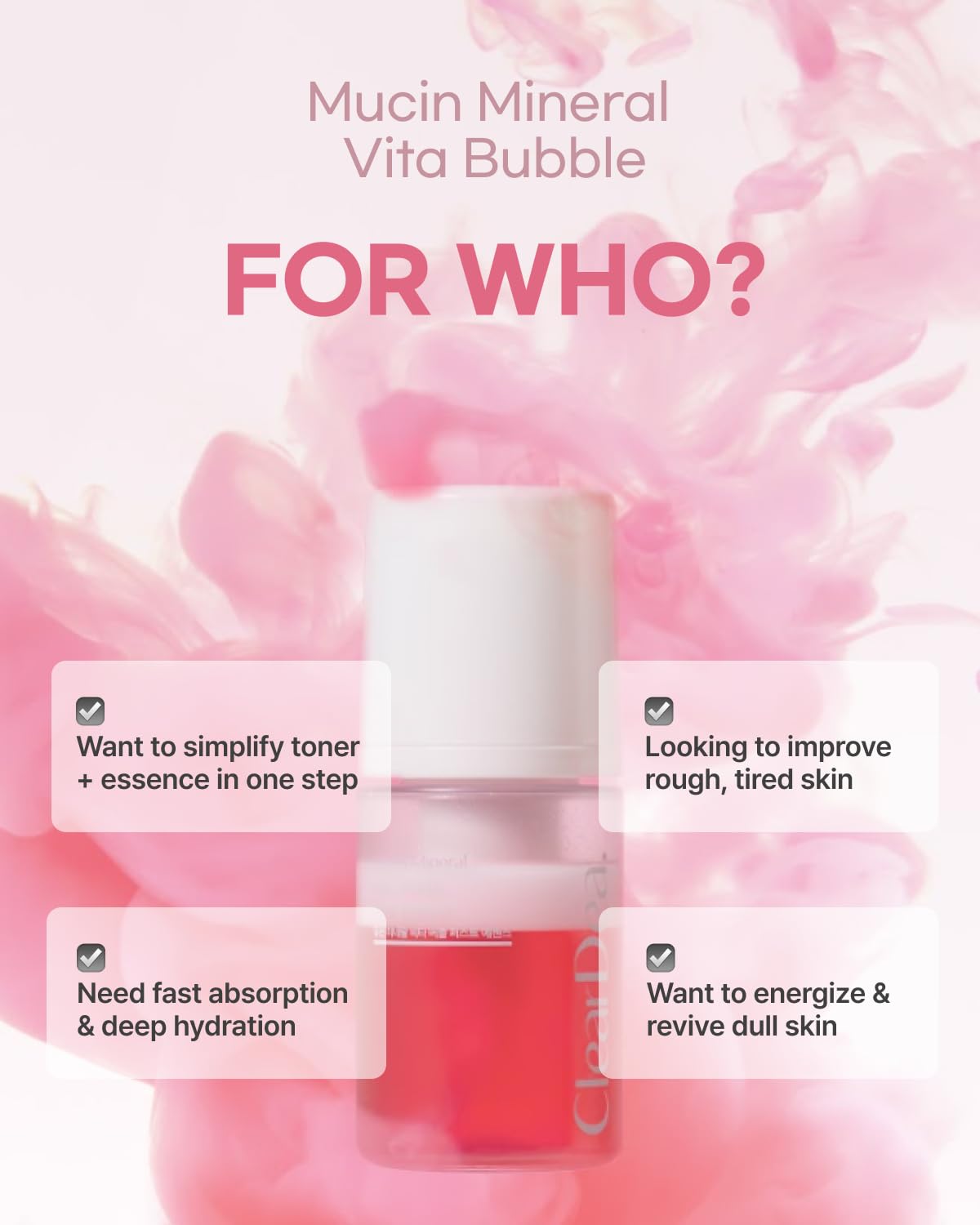 Mucin Mineral Vita Bubble First Essence - Αναζωογονητική Essence με Mucin & Κολλαγόνο