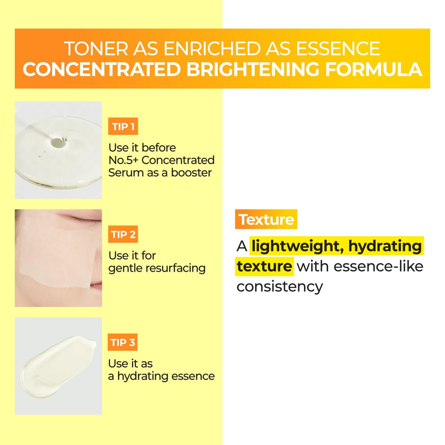 No.5+ Glutathione Vitamin Concentrated Toner