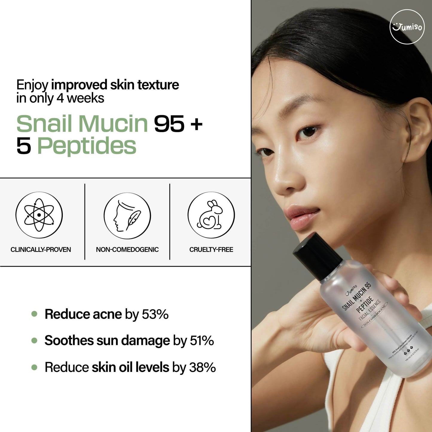 Snail Mucin 95 + Peptide Facial Essence - Αναζωογονητικό τονωτικό με βλεννίνη σαλιγκαριού