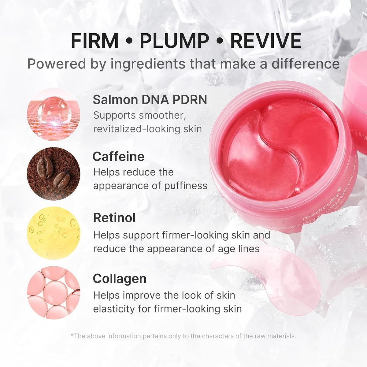 PDRN Pink Caffeine Collagen Eye Patch – Hydrogel Patches Ματιών με PDRN, Καφεΐνη & Κολλαγόνο για Σύσφιξη & Αναζωογόνηση