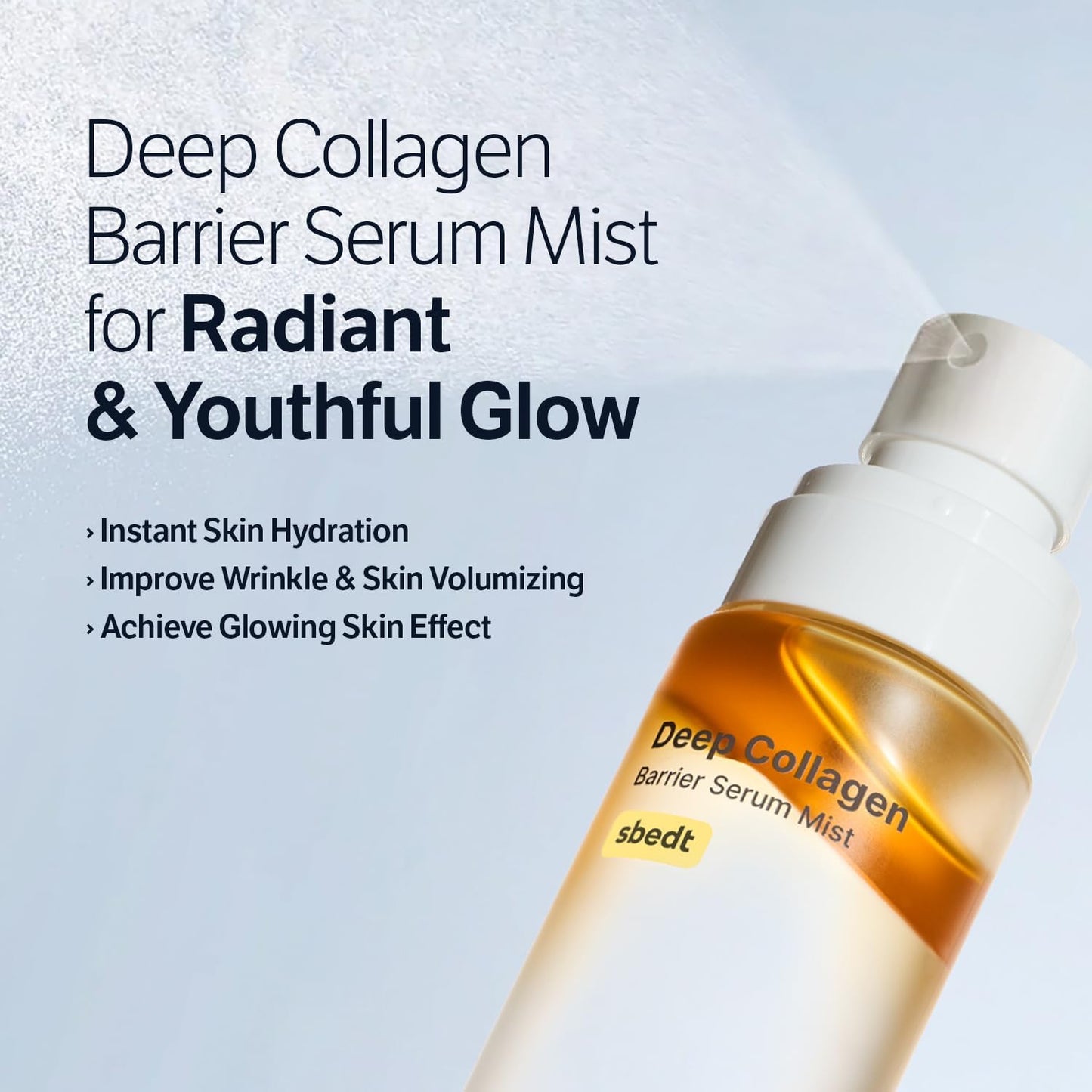 Deep Collagen Barrier Serum Mist - Ενυδατικό Serum Mist Προσώπου με 60% Κολλαγόνο για Ελαστικότητα & Λάμψη