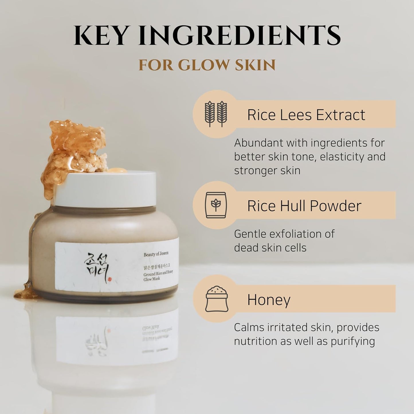 Ground Rice and Honey Glow Mask - Απολεπιστική μάσκα με ρύζι