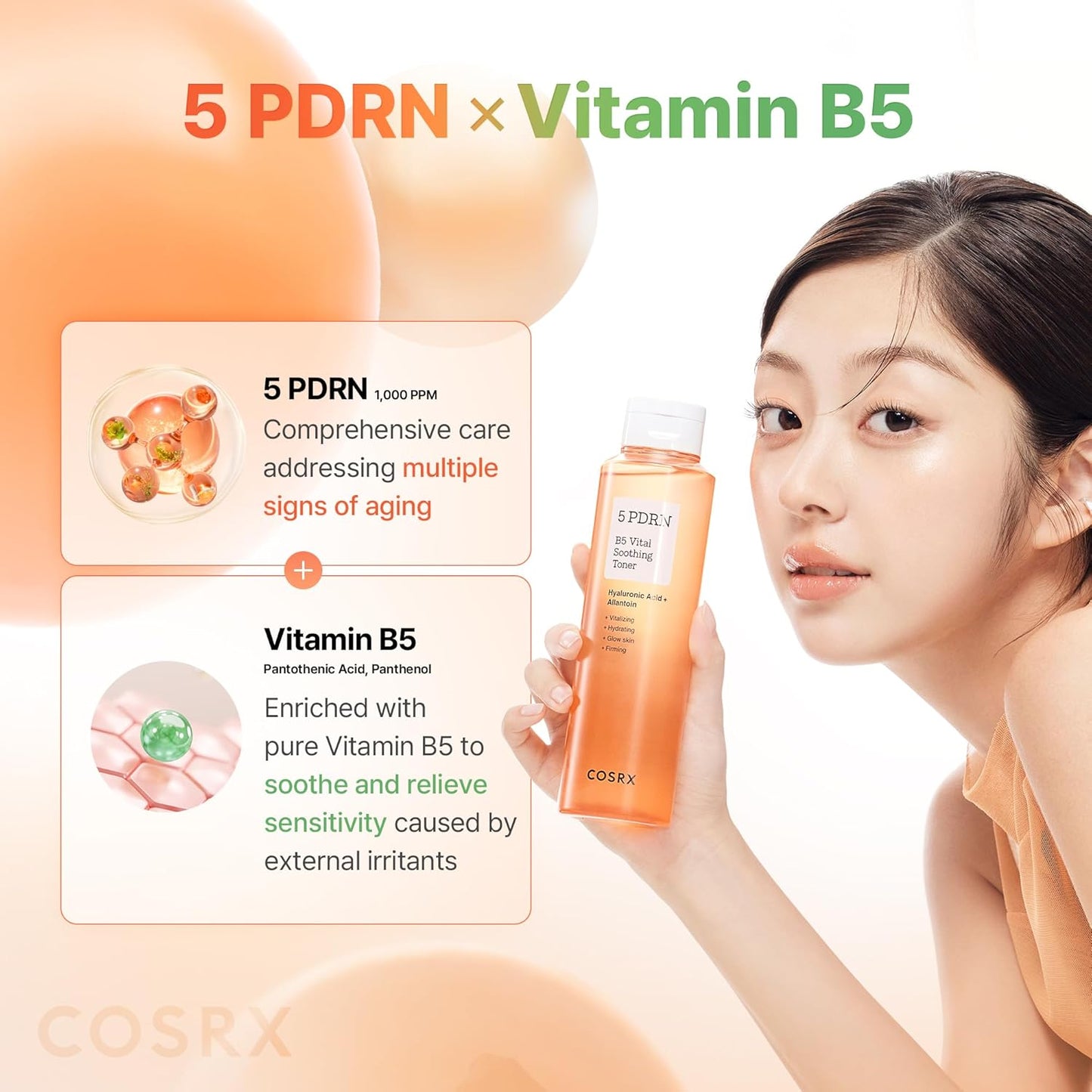 5 PDRN B5 Vital Soothing Toner - Αναζωογονητικό Toner για Λάμψη, Σύσφιξη & Καταπράυνση