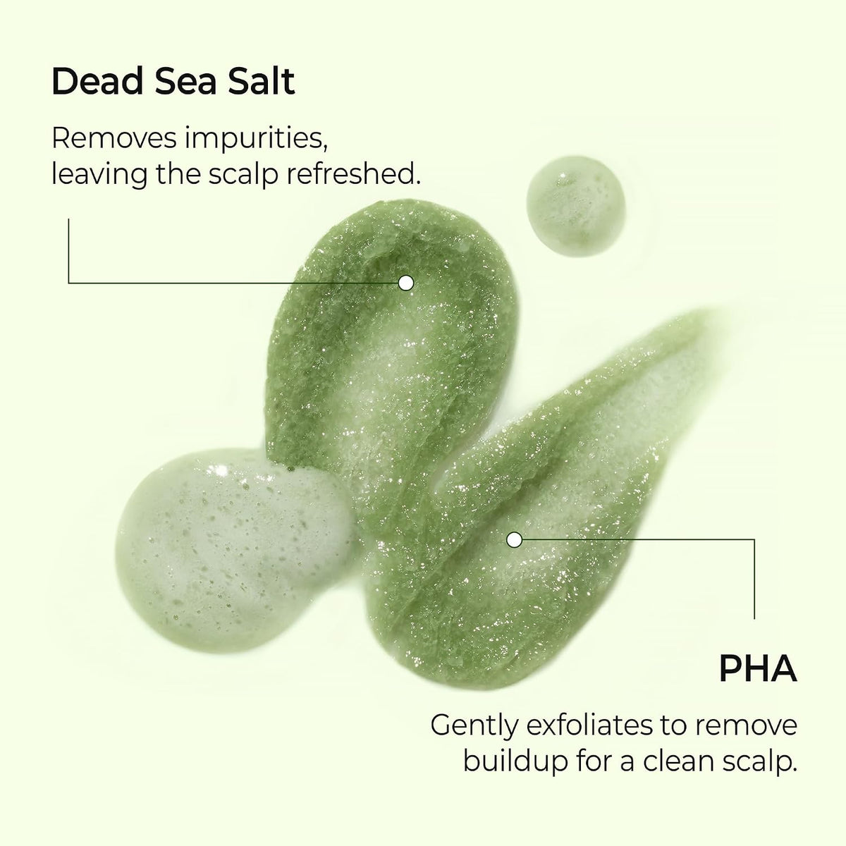 Matcha & Kale Clarifying Sea Salt Scalp Scrub Herb Mint - Απολεπιστικό Scrub Τριχωτού με Matcha, Kale & Αλάτι Νεκράς Θάλασσας
